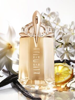 Mugler Alien Flora Futura - Gold and Clear Perfume Bottle